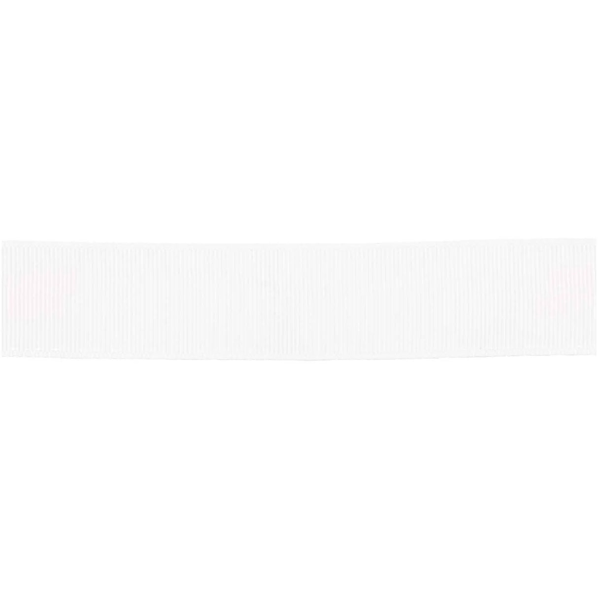Grosgrain Ribbon, White 25 mm / 3 M