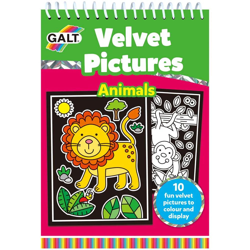 GALT Velvet Pictures Colouring Book - Animals