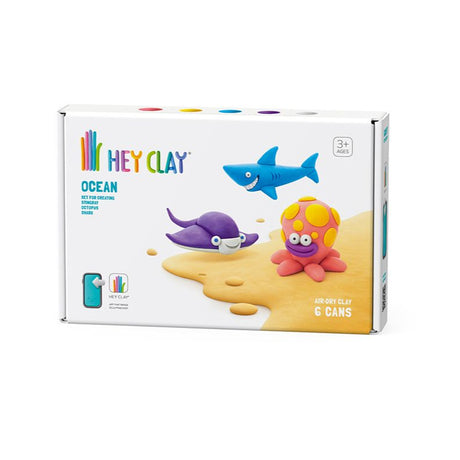 Hey Clay - Ocean: Shark, Octopus, Stingray (6 Can Set)
