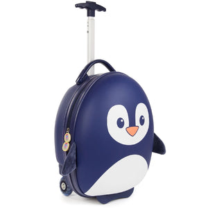 Boppi Tiny Trekker Luggage Travel Suitcase Carry On Blue Penguin