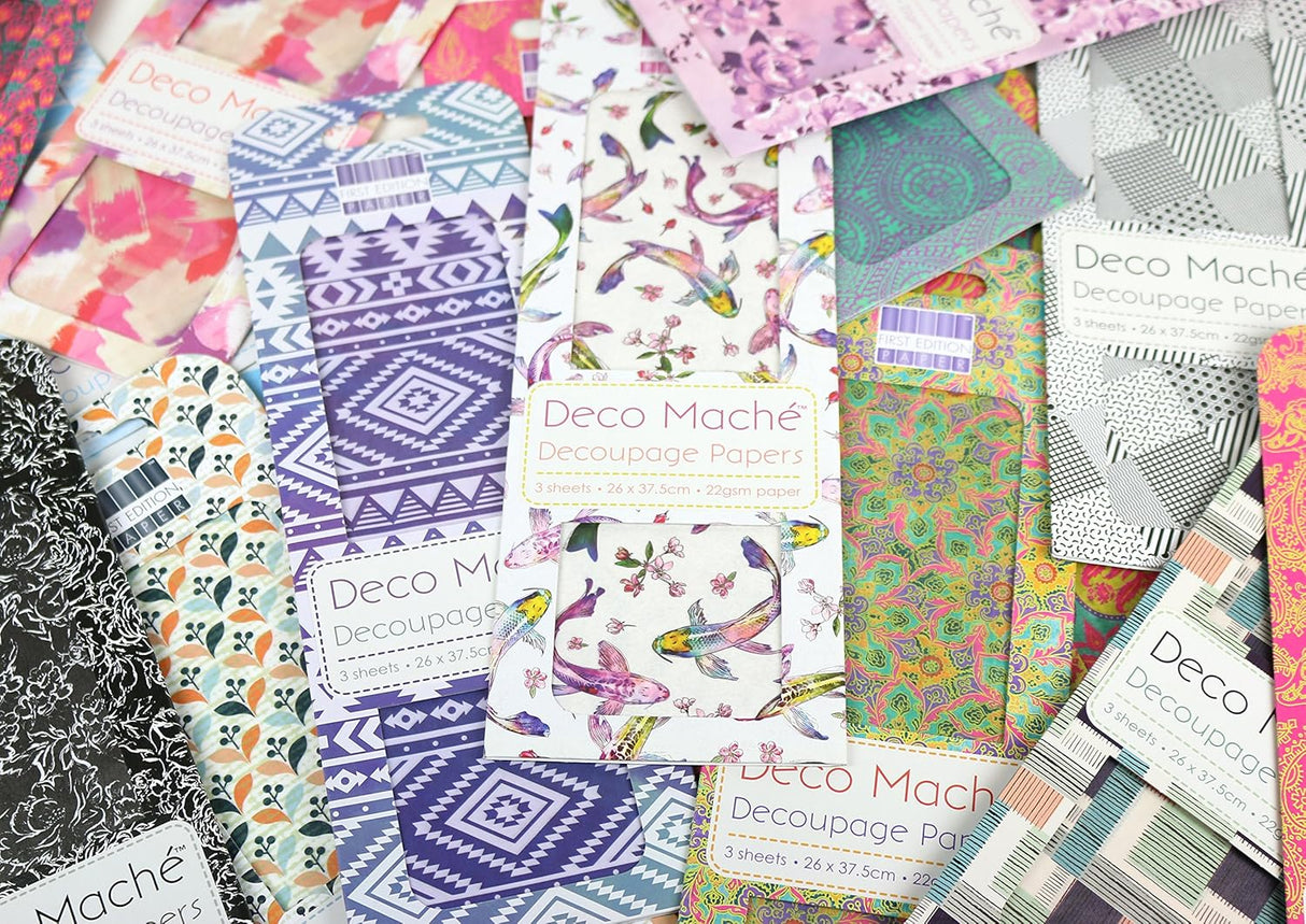First Edition Decoupage Papers - Multi Stripe