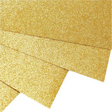Dovecraft Glitter Card A4 Double Sided Sheets - Gold (6 Pack)