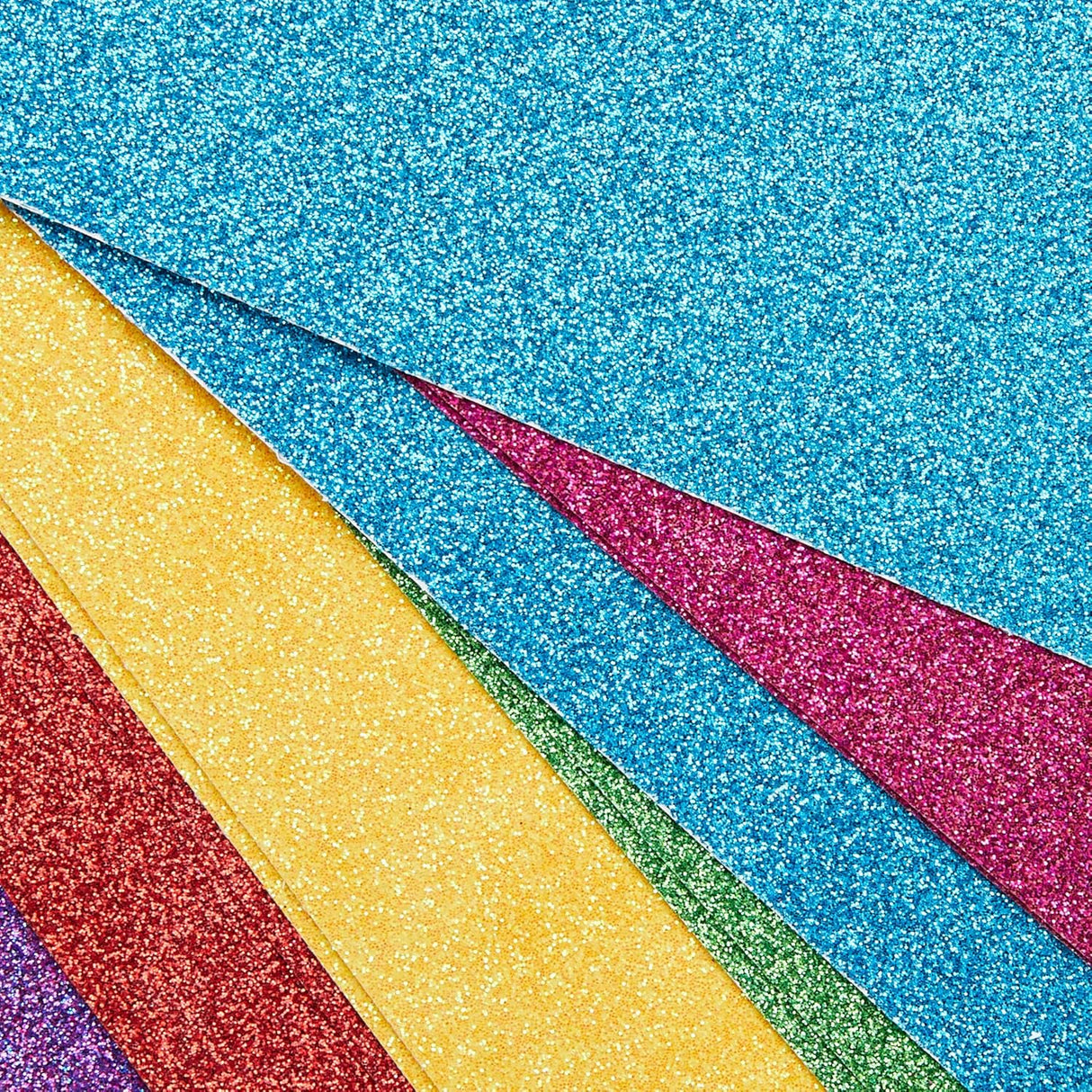 Dovecraft A4 Double Sided Glitter Card - Rainbow Bright  (12 Pack)