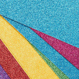 Dovecraft A4 Double Sided Glitter Card - Rainbow Bright  (12 Pack)