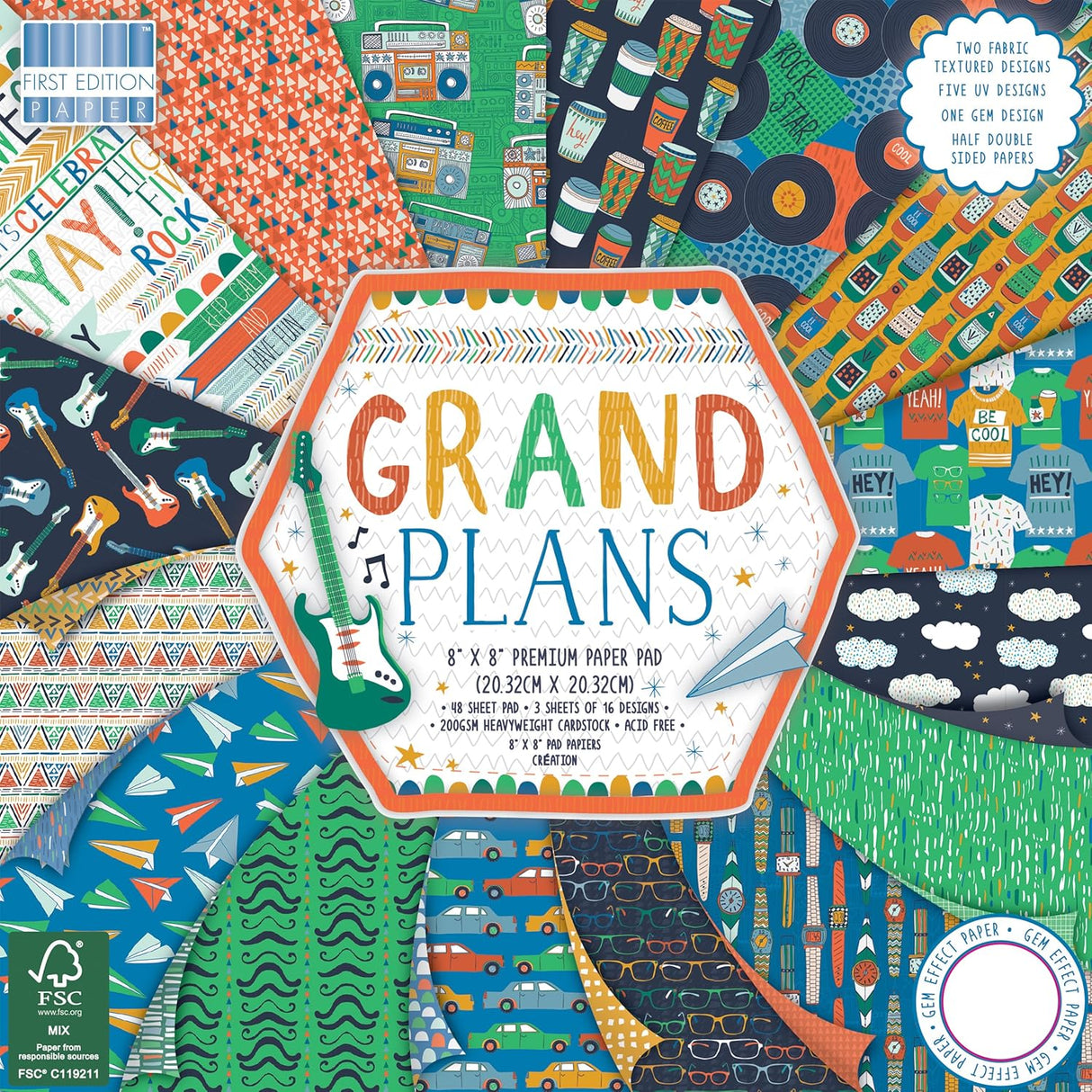 First Edition 8x8 Paper Pad - Grand Plans