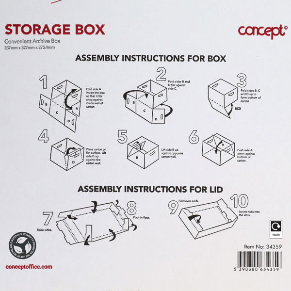 Concept Archive Storage Box - Red