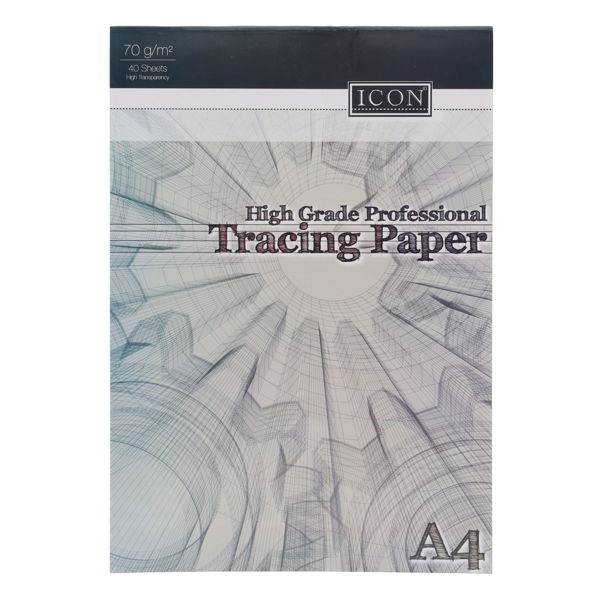 Icon A4 70gsm Professional Tracing Paper Pad (40 Sheets)
