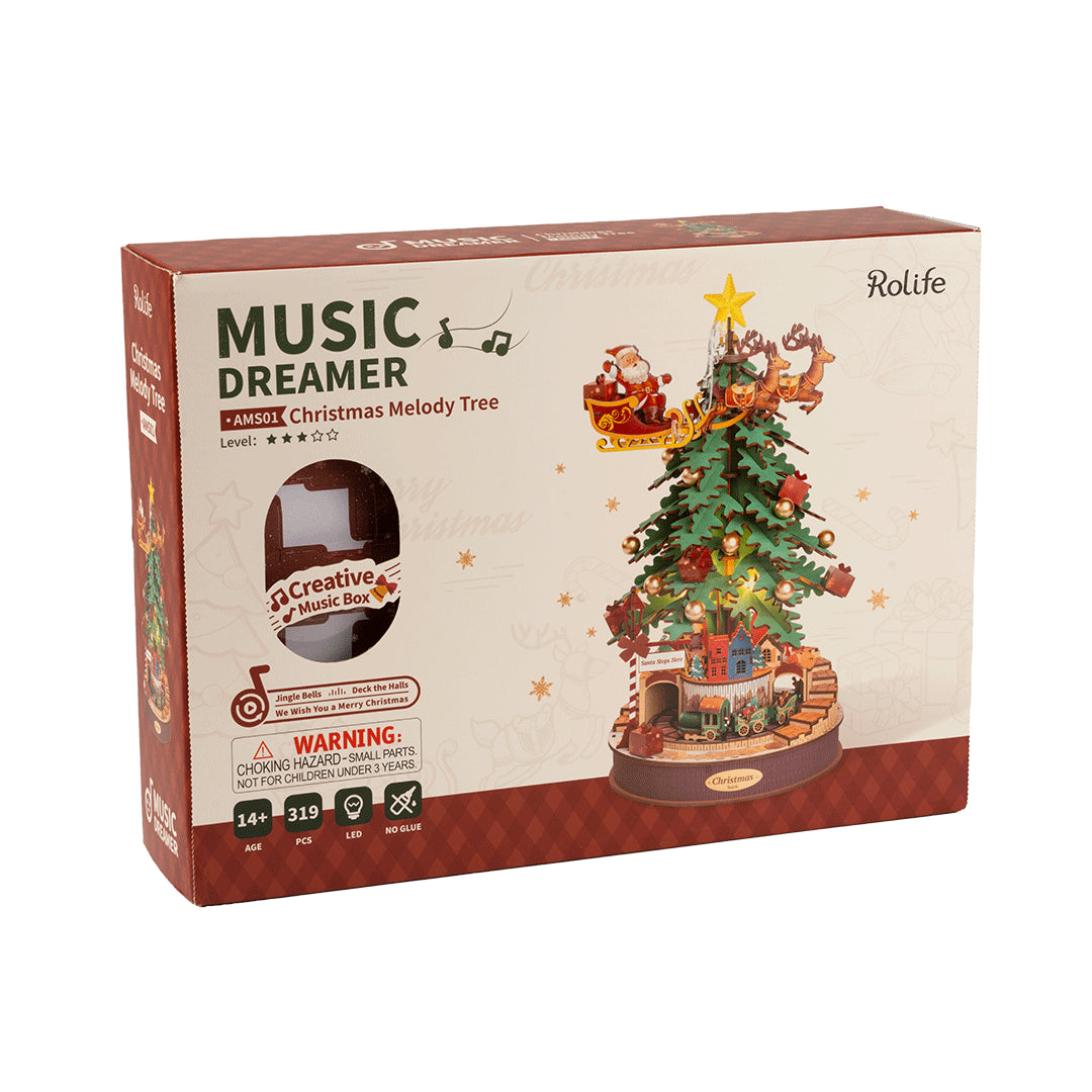 Rolife Musical 3D Wooden Puzzle - Christmas Melody Tree