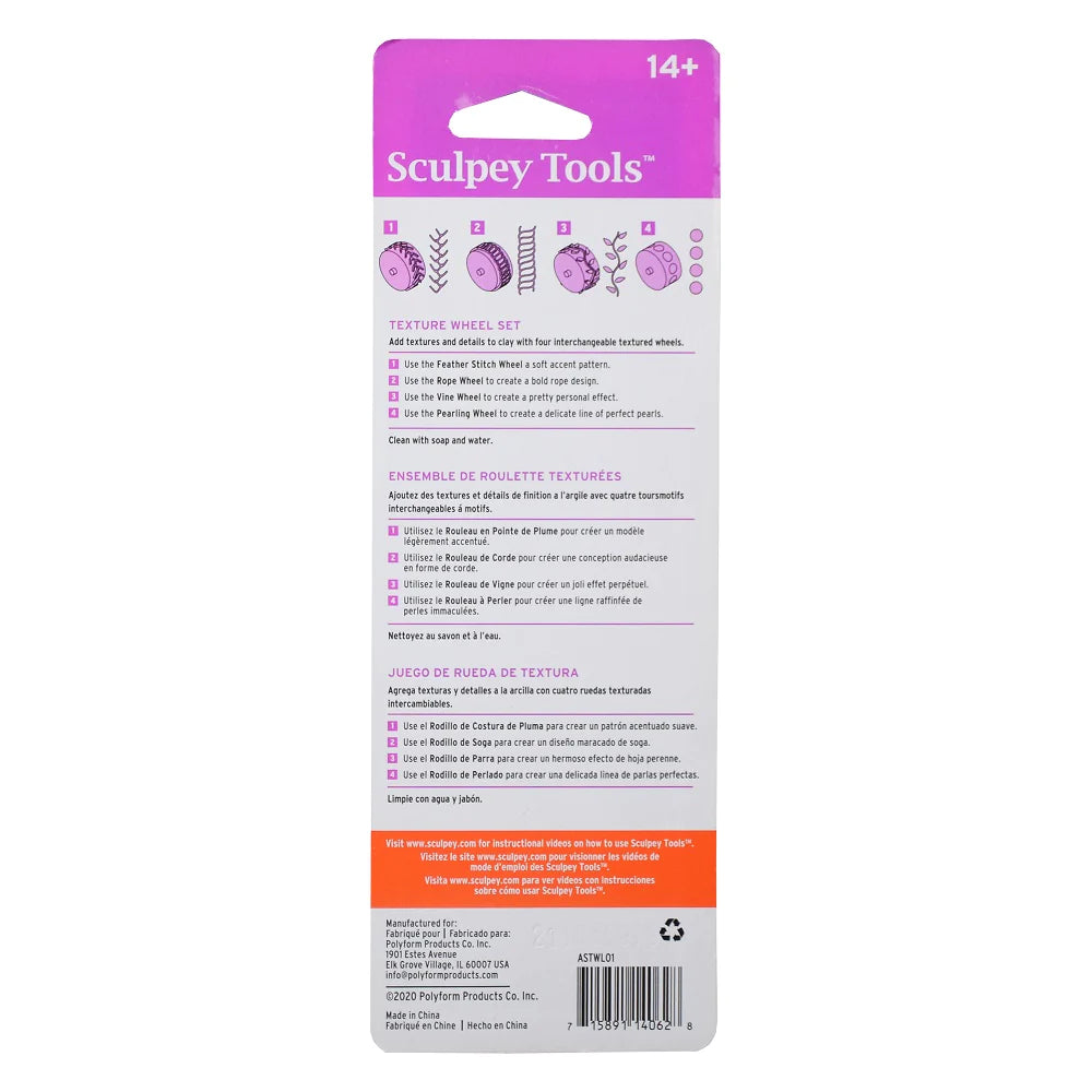 Sculpey Tools Clay Texture Wheel Set