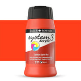 Daler Rowney System3 Cadmium Scarlet Hue 500ml Acrylic Paint Tube 