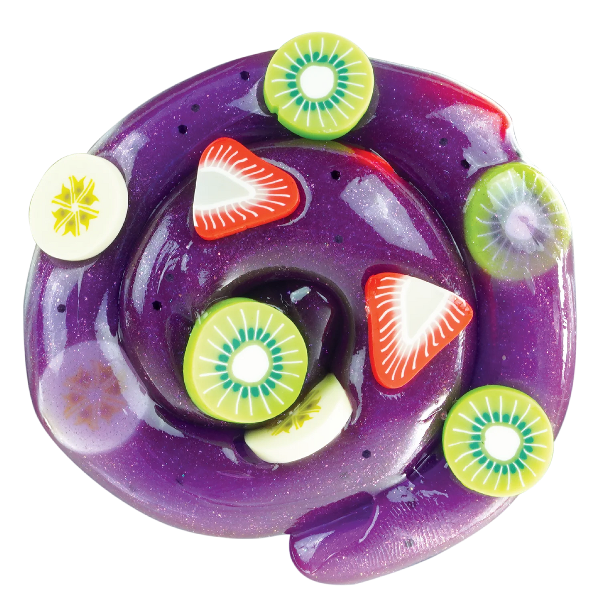 Crazy Aaron's Mini Thinking Putty Acai Bowl with purple lid on a white background