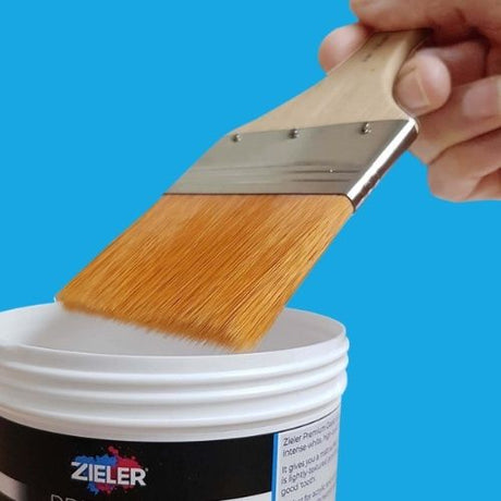 Paint brush on a blue background