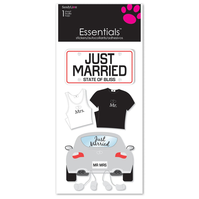 Essentials Stickers Sheet - Just Married