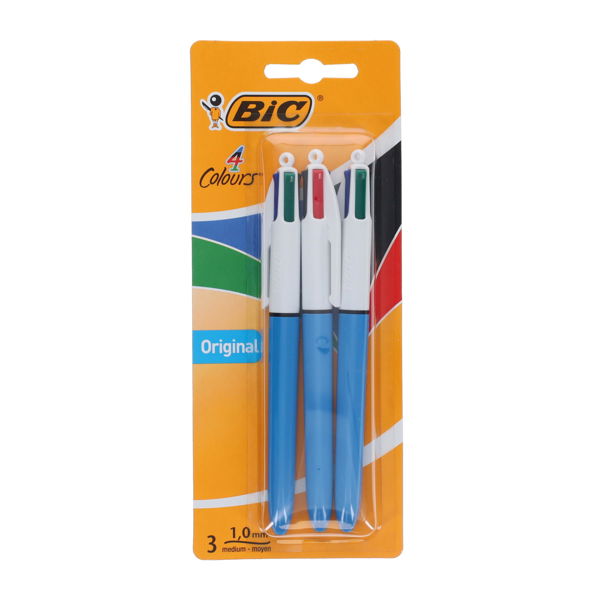 BIC 4 Colour Original Ballpoint Pens (Pack of 3)