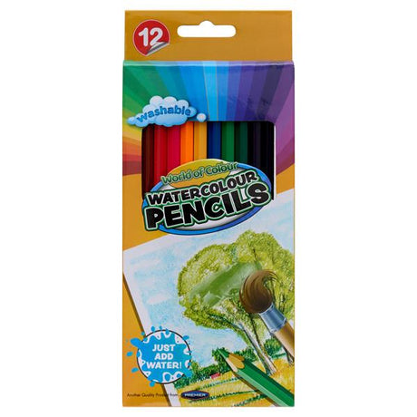 World of Colour Watercolour Colouring Pencils (12 Pack)