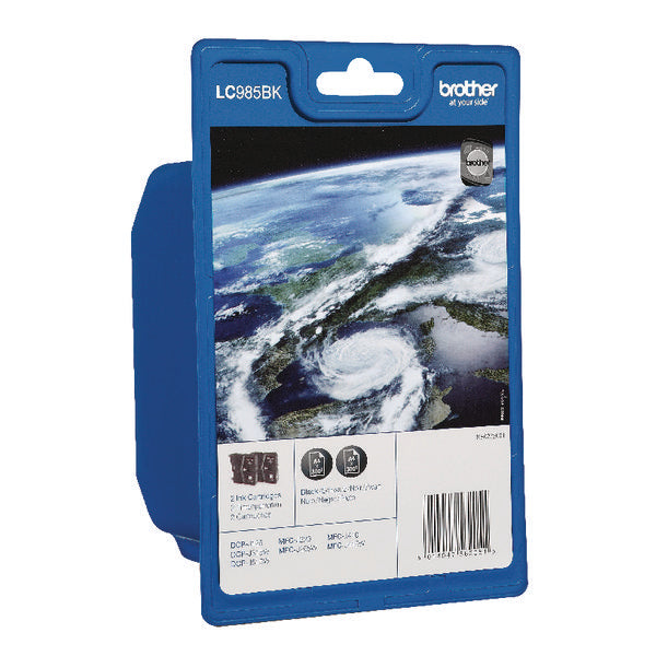 Brother LC985BK Inkjet Cartridge Twinpack Black LC985BKBP2