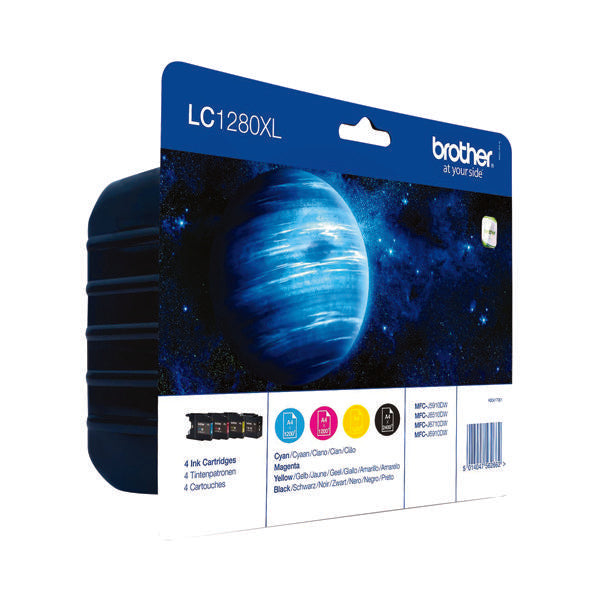 Brother LC1280XL Inkjet Cartridge High Yield Multipack CMYK LC1280XLVALBP
