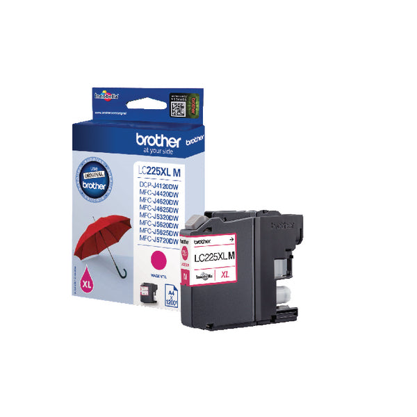 Brother LC225XLM Inkjet Cartridge High Yield Magenta LC225XLM