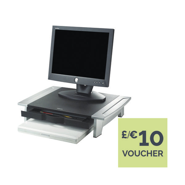 Fellowes Office Suites Standard Monitor Riser Black/Silver 8031101