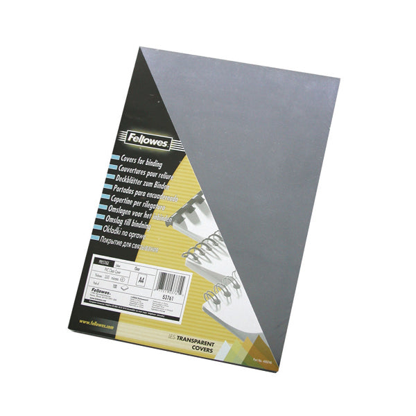Fellowes Transparent Plastic Covers 150 Micron (Pack of 100) 5376001