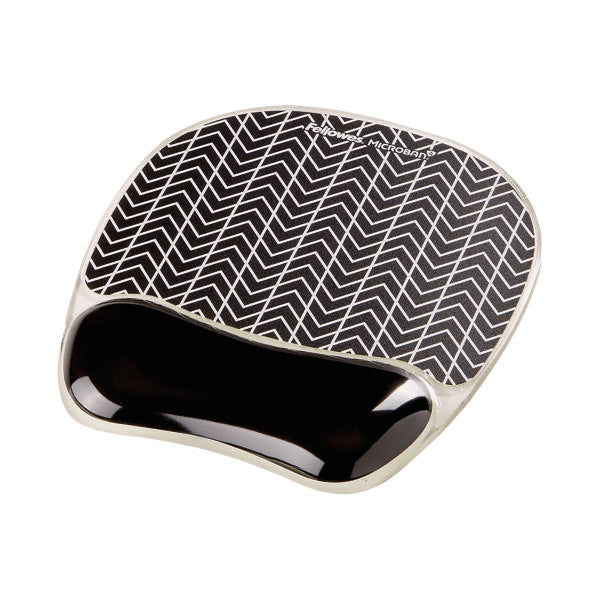 Fellowes Photo Gel Mouse Mat with Wristrest Chevron Design 9653401