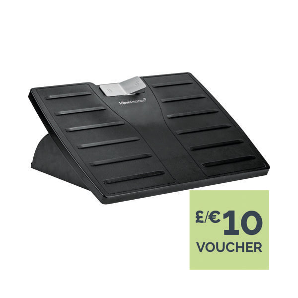 Fellowes Office Suites Microban Adjustable Footrest Black 8035001