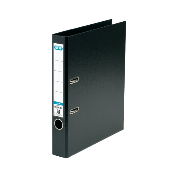 Elba 50mm Lever Arch File Plastic A4 Black 100202102