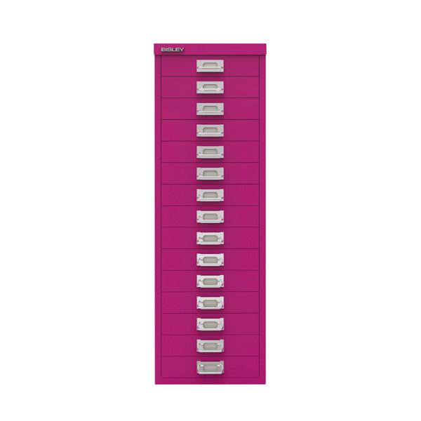 Bisley 15 Multidrawer Cabinet 279x380x860mm Fuchsia BY78743