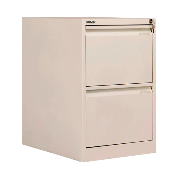 Bisley 2 Drawer Filing Cabinet Lockable 470x622x711mm Chalk BS2E/CHK