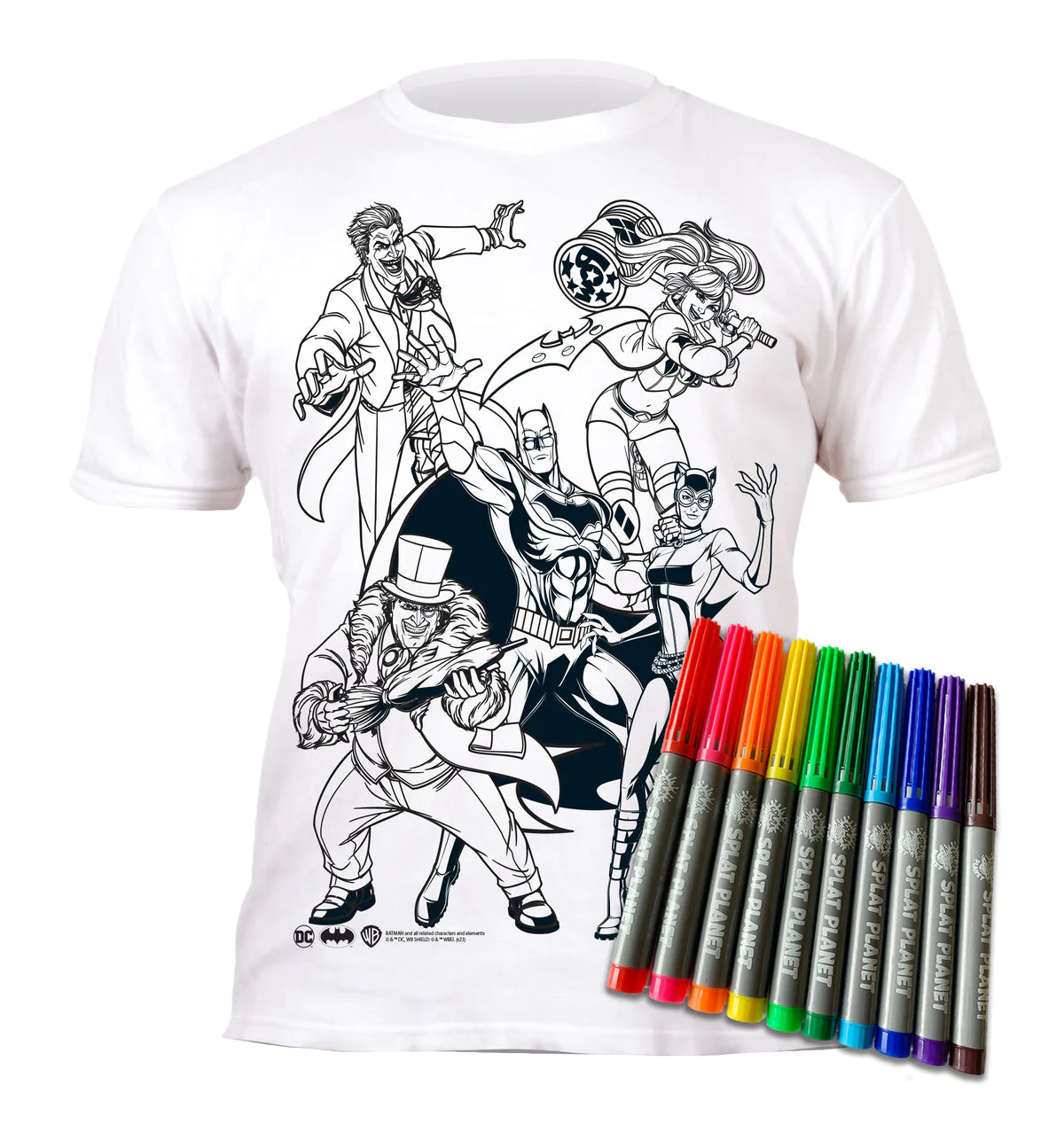 Colour in T-Shirt-Batman 5-6 Years Splat Planet