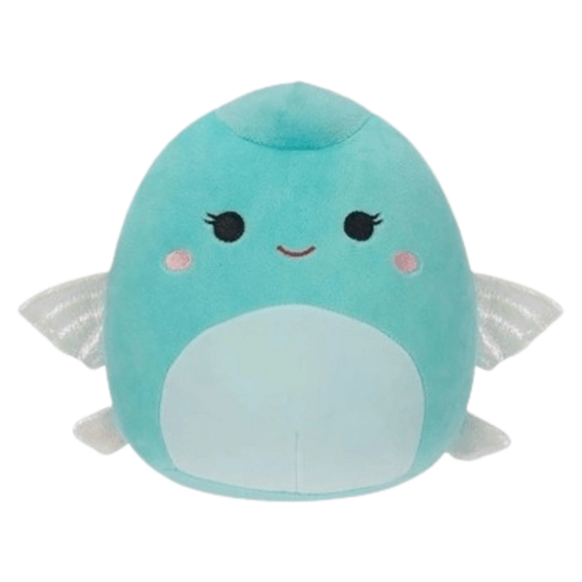 Squishmallows 7.5 Inch Janie Light Teal Flying Fish