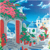 Crystal Art Canvas Kit 30x30cm - Blue House View