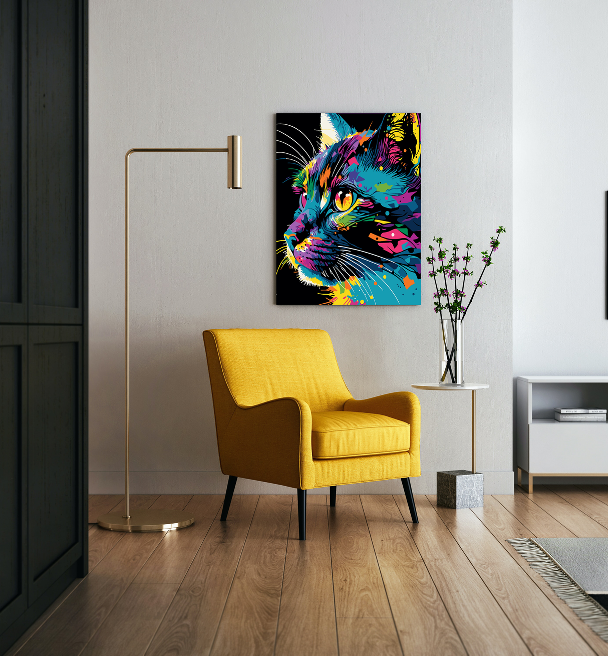 Brightly Coloured Cat Paint By Numbers Splat Planet