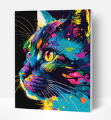 Bright Coloured Cat Diamond Art Painting Kit Splat Planet