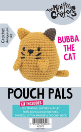 Knitty Critters Pouch Pals Crochet Kit - Bubba The Cat