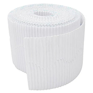 Bordette Scalloped - White 57mm x 15m