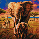 Crystal Art Canvas Kit  30x30cm - Elephant