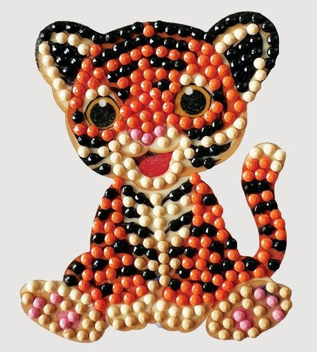 Crystal Art Sticker Motif 9x9cm - Tiger Friend