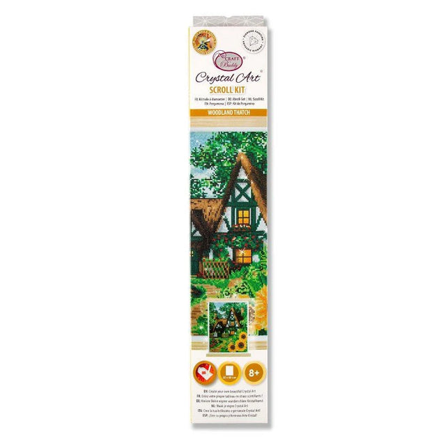 Crystal Art Scroll Kit 40x50cm - Woodland Thatch