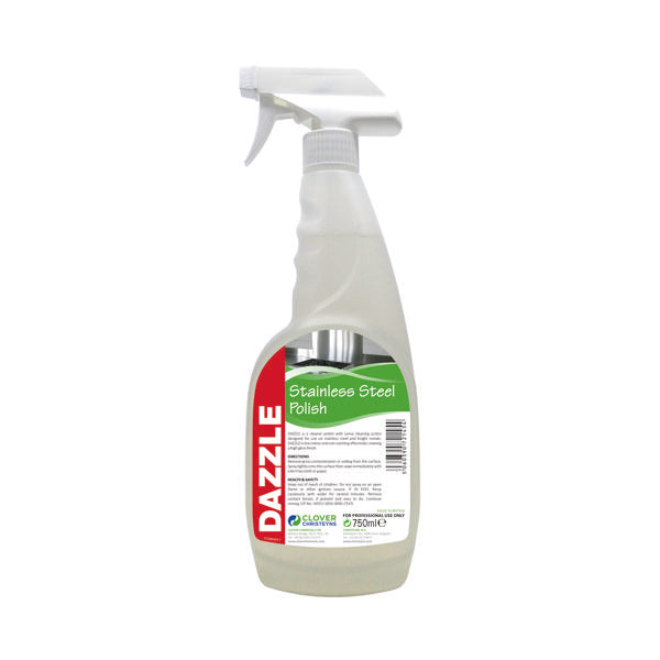 Clover Dazzle Stainless Steel Cleaner/Polish 750ml (Pack of 6) 715