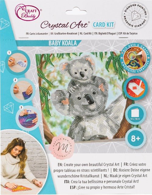 Crystal Art Card Kit - Koala Cuddles