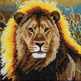 Crystal Art Card Kit 18x18cm - Resting Lion