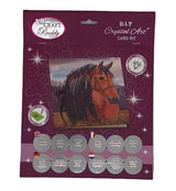 Card kit packaging with horse design and 'Craft Buddy' branding on a purple background