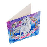 Crystal Art Card Kit 18x18cm - Unicorn Garland