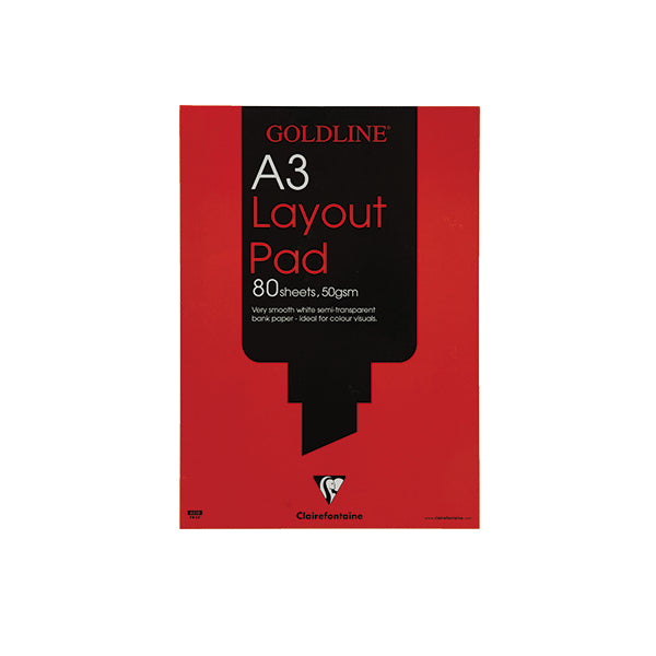 Clairefontaine Goldline A3 80 Sheet 50gsm Acid-Free Paper Layout Pad GPL1A3