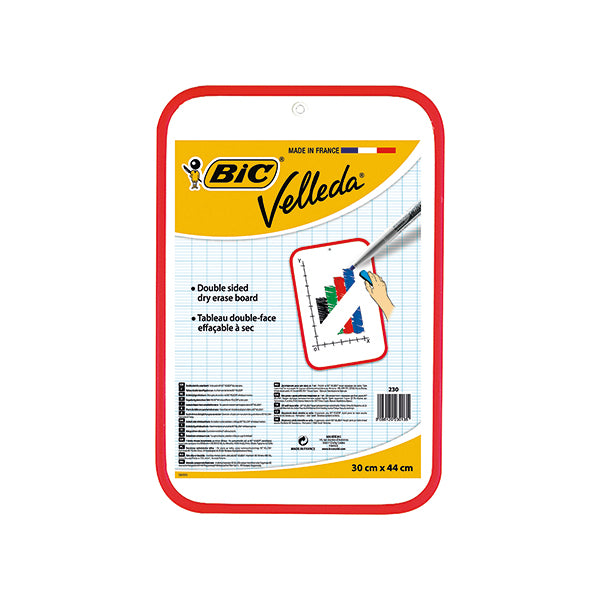 Bic Velleda Dry Wipe Board 300x440mm Red 230 812105