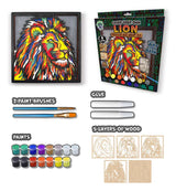 Splat Planet Wood Art Kit - Lion