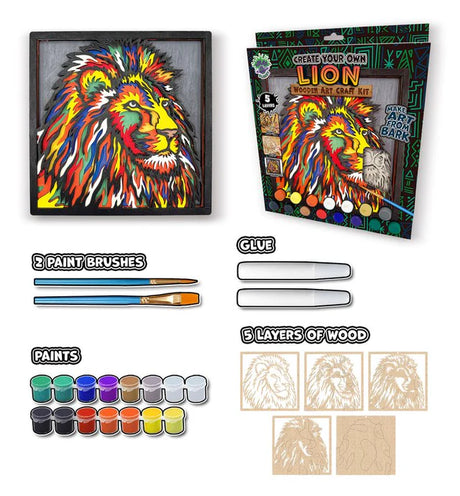 Splat Planet Wood Art Kit - Lion