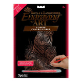 Copper Foil Engraving Art Set - Tiger & Cubs