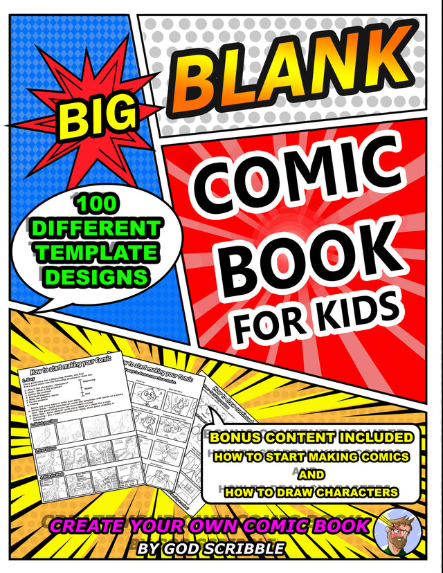 Big Blank Comic Book For Kids